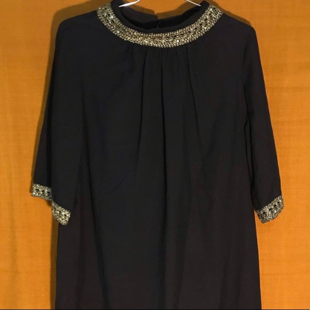 Vintage 60s Black tent dress L